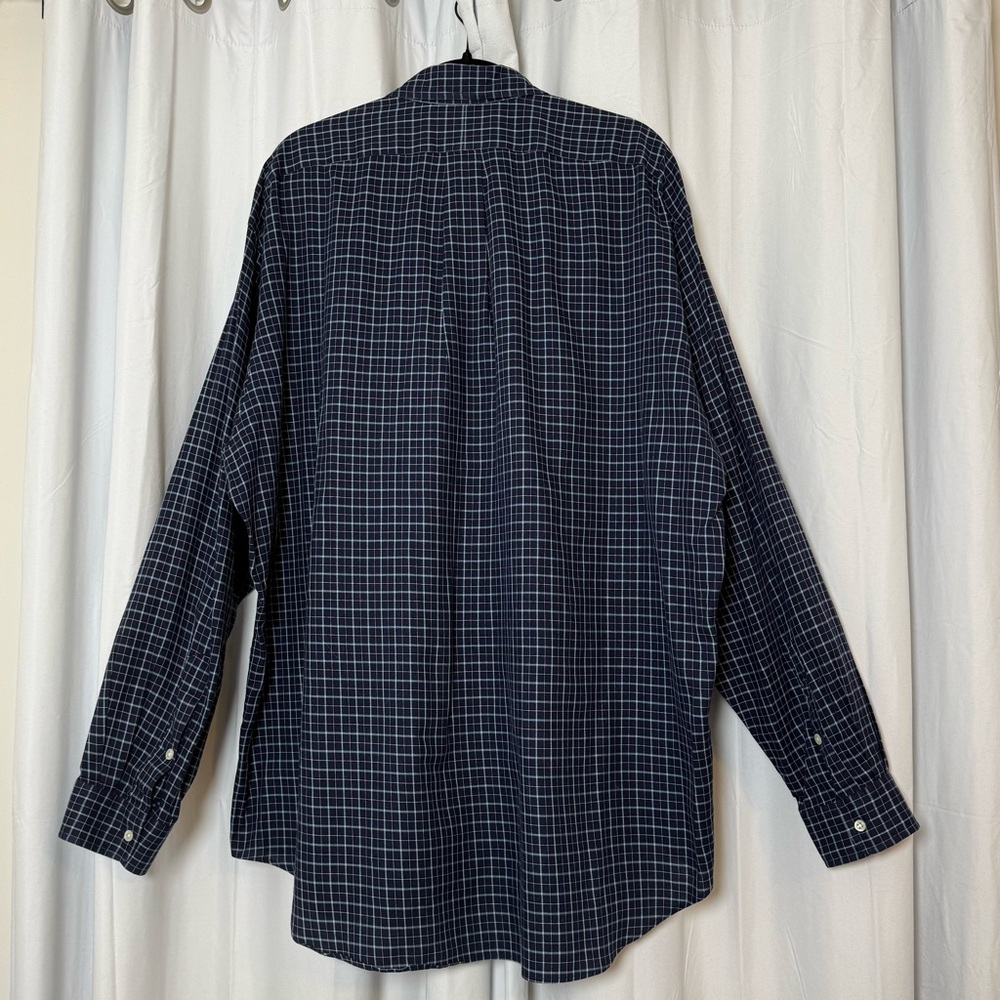 Ralph Lauren Blake XL Blue Plaid Cotton Button Down Shirt Pony Logo Men's - Picture 4 of 10